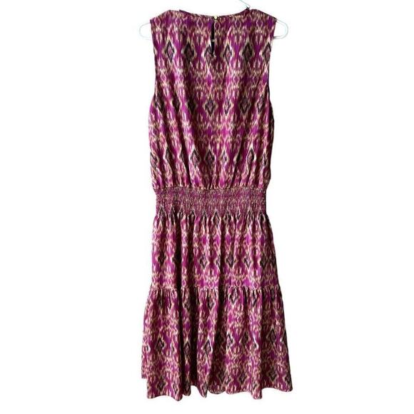 Lauren Ralph Lauren Dress Size 10 Purple Geometric Midi - Picture 9 of 10